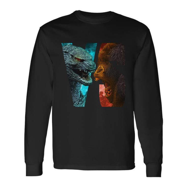 God-Zilla Versus Kong Monsters Tshirt Long Sleeve T-Shirt