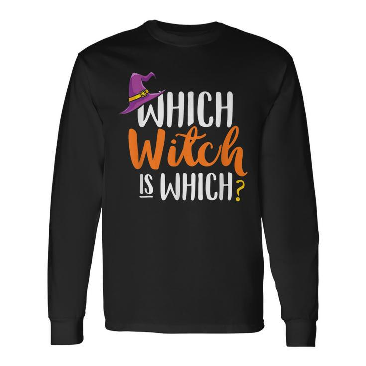 Grammar Halloween Teachers Which Witch Is Which Long Sleeve T-Shirt
