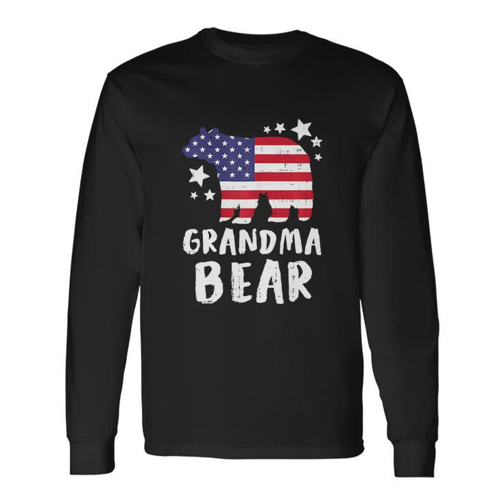 Grandma Bear Grandmother 4Th Of July Long Sleeve T-Shirt
