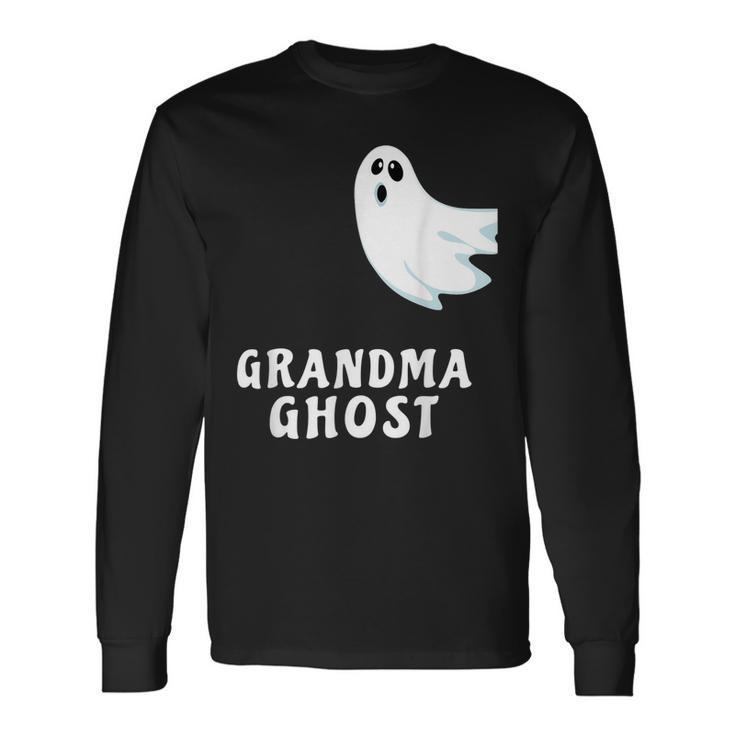 Grandma Ghost Spooky Halloween Ghost Halloween Mom Long Sleeve T-Shirt