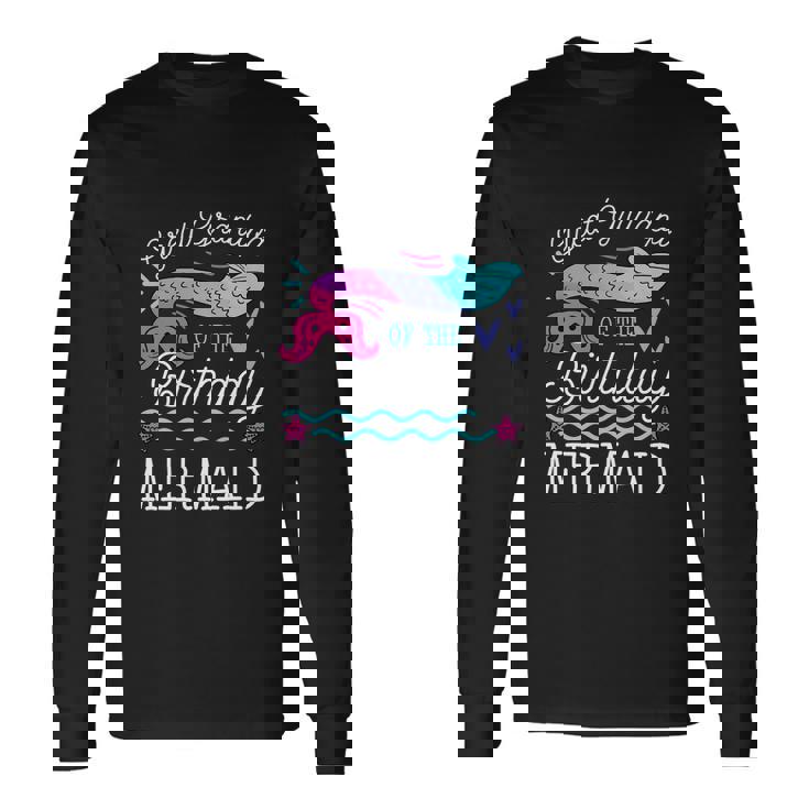 Great Grandpa Of The Birthday Mermaid Theme Bday Long Sleeve T-Shirt