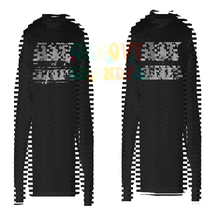 Groovy Grandpa Retro Matching Baby Shower Long Sleeve T-Shirt Gifts ideas
