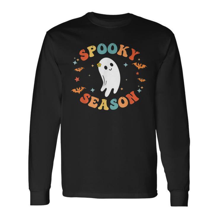 Groovy Spooky Season Halloween Costume For Women Halloween Long Sleeve T-Shirt