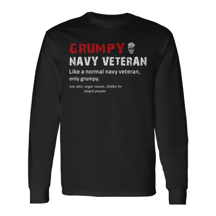 Grumpy Navy Veteran Long Sleeve T-Shirt