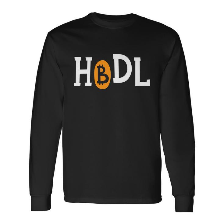 H O D L Blockchain Cryptocurrency S V G Shirt Long Sleeve T-Shirt