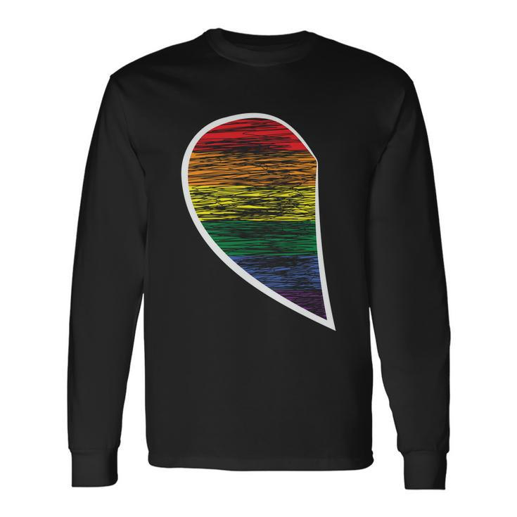 Halfheart Lgbt Gay Pride Lesbian Bisexual Ally Quote V2 Long Sleeve T-Shirt