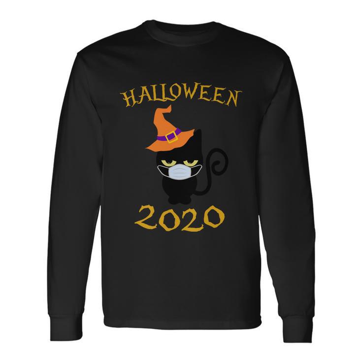 Halloween 2020 Cat Witch Hat Halloween Quote Long Sleeve T-Shirt