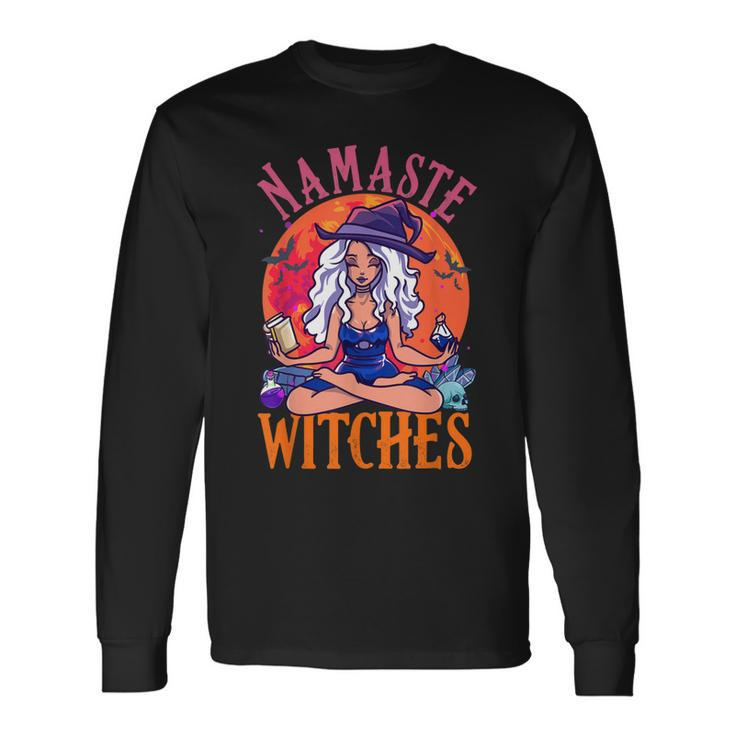 Halloween Namaste Witches Halloween Spirits Witch Long Sleeve T-Shirt