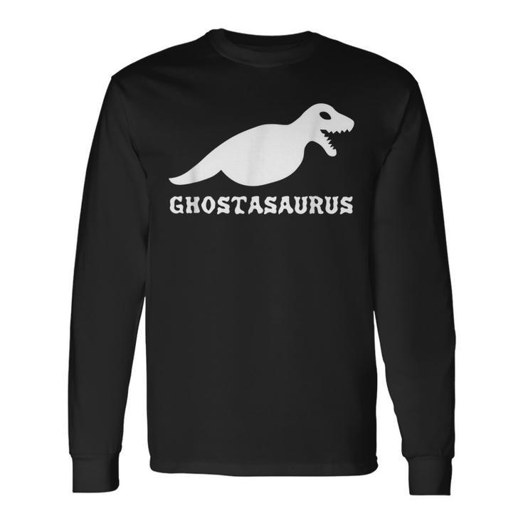 Halloween Scary Dinosaurs Ghost Spooky Boo Long Sleeve T-Shirt