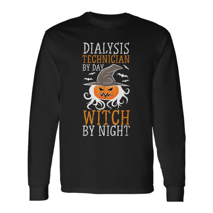 Halloween Witch & Dialysis Technician Long Sleeve T-Shirt