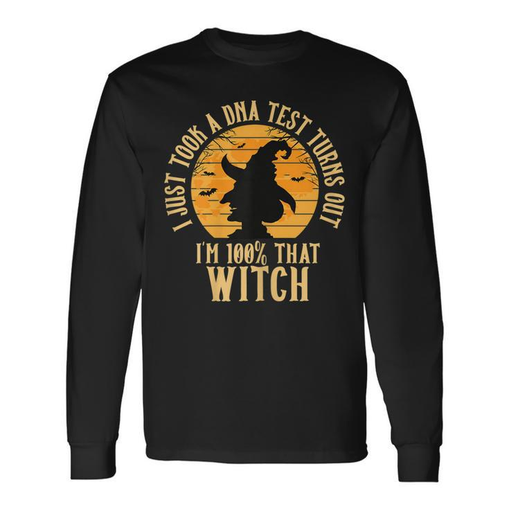 Halloween Witch Motif I Am 100% That Witch Long Sleeve T-Shirt