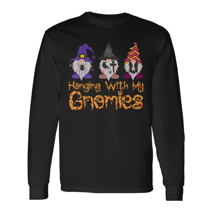 Hanging With My Gnomies Gnome Halloween Men Women Long Sleeve T-Shirt T-shirt Graphic Print