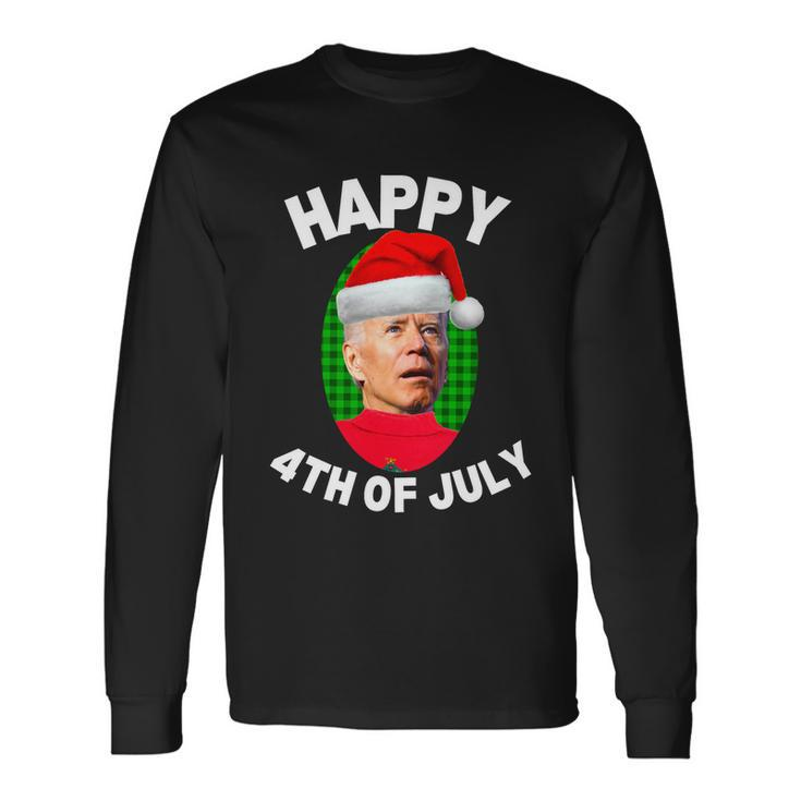 Happy 4Th Of July Christmas Xmas Joe Biden President Long Sleeve T-Shirt Gifts ideas