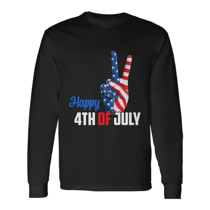 Happy 4Th Of July Peace America Independence Day Patriot Usa Long Sleeve T-Shirt Gifts ideas