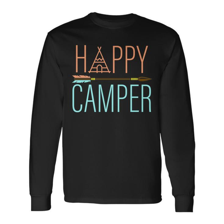 Happy Camper Camping Long Sleeve T-Shirt