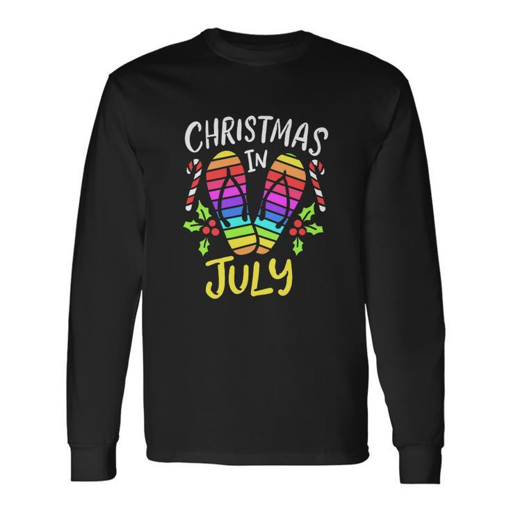 Happy Christmas In July Summer Vacation Long Sleeve T-Shirt