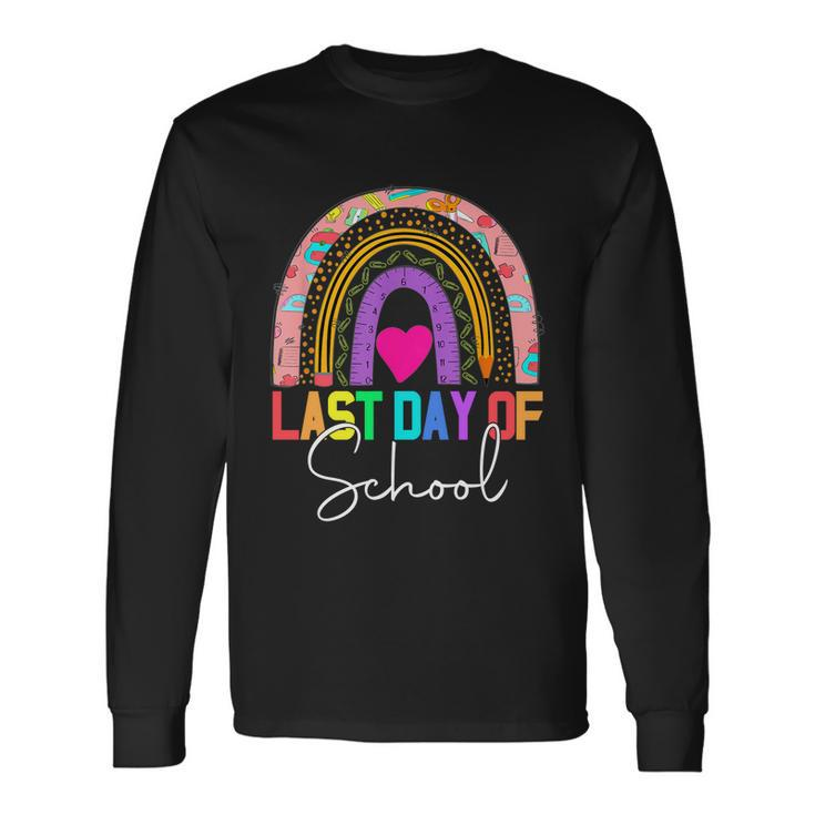 Happy Last Day Of School Teacher Student Graduation Rainbow V3 Long Sleeve T-Shirt Gifts ideas