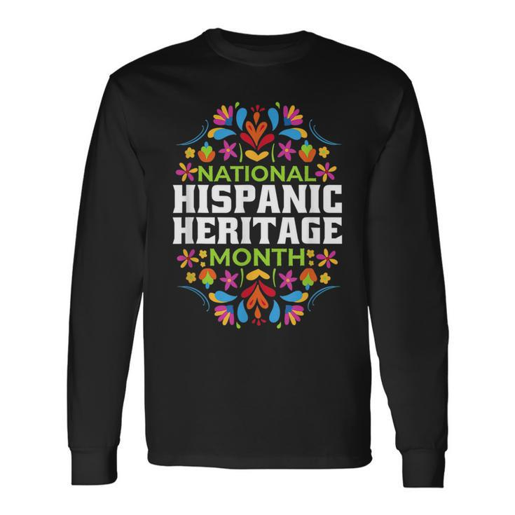 Happy National Hispanic Heritage Month Latino Pride Flag V2 Men Women Long Sleeve T-Shirt T-shirt Graphic Print