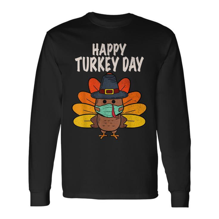 Happy Turkey Day Thanksgiving 2021 Autumn Fall Season V2 Long Sleeve T-Shirt