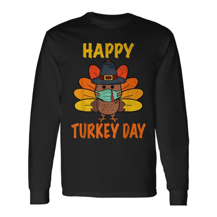 Happy Turkey Day Thanksgiving 2021 Autumn Fall Season V3 Long Sleeve T-Shirt