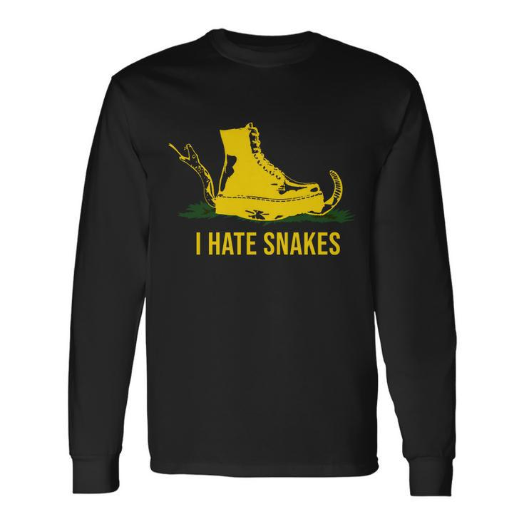 I Hate Snakes Dont Thread On Me Flag Long Sleeve T-Shirt