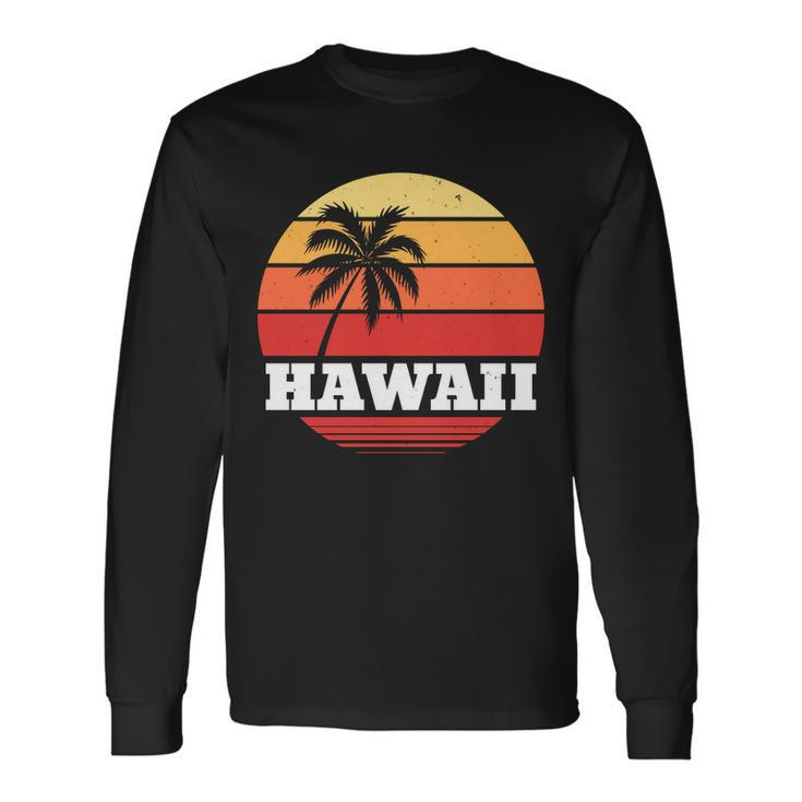 Hawaii Retro Sun Tshirt V2 Long Sleeve T-Shirt