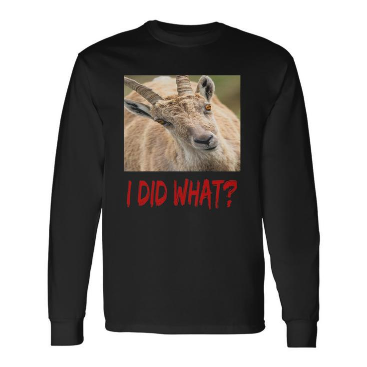 Horned Scapegoat Tee I Did What Long Sleeve T-Shirt Gifts ideas
