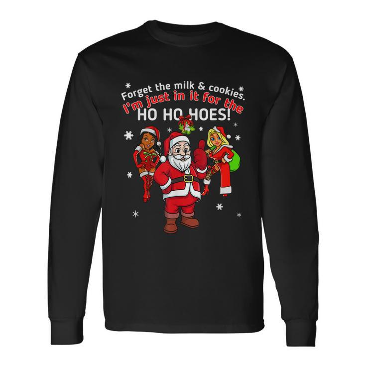I Do It For The Hos Santa Inappropriate Christmas Men Long Sleeve T-Shirt