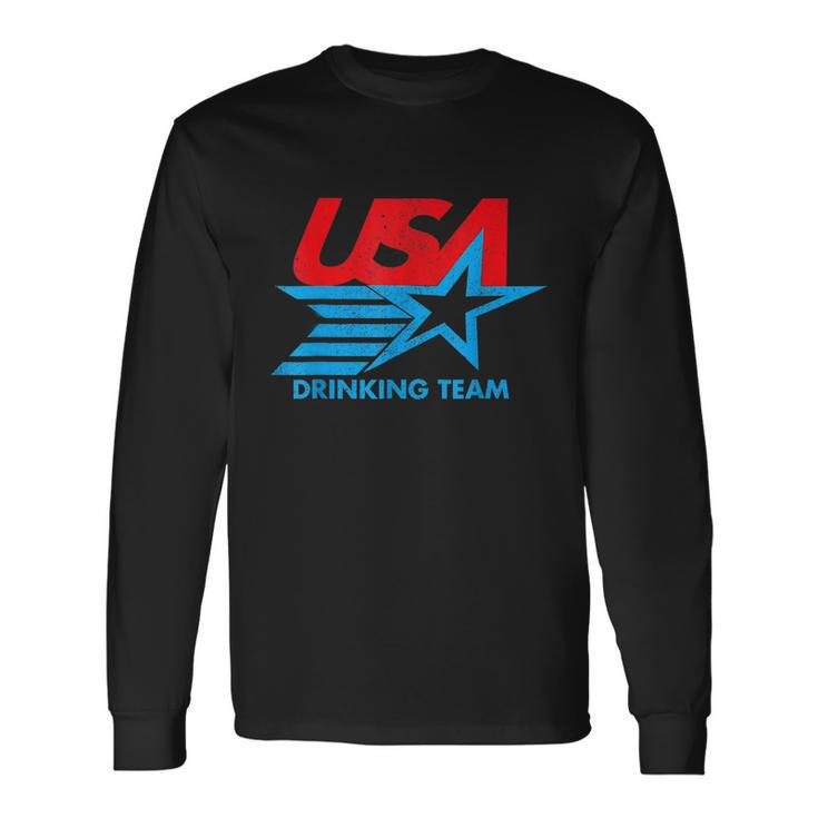 Independence Day Usa Drinking Team 4Th Of July Long Sleeve T-Shirt