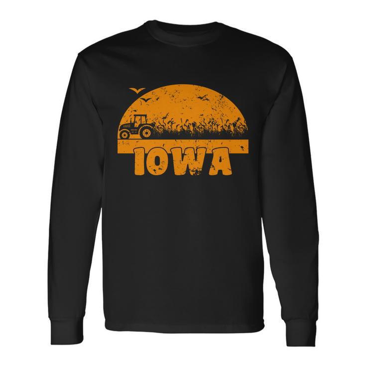 Iowa Farmers Tractor Tshirt Long Sleeve T-Shirt
