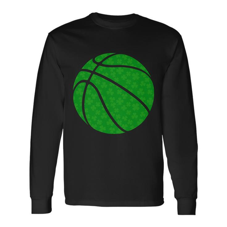 Irish Basketball Shamrock Clover Tshirt Long Sleeve T-Shirt