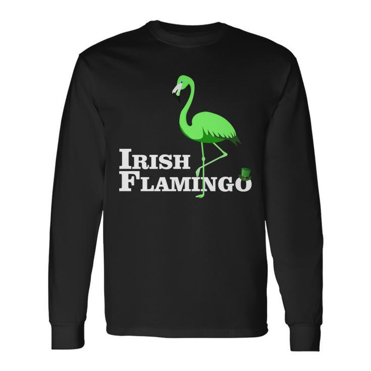Irish Flamingo Tshirt Long Sleeve T-Shirt