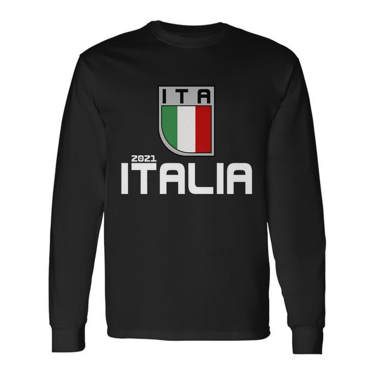Italy Italia 2021 Football Soccer Logo Tshirt Long Sleeve T-Shirt