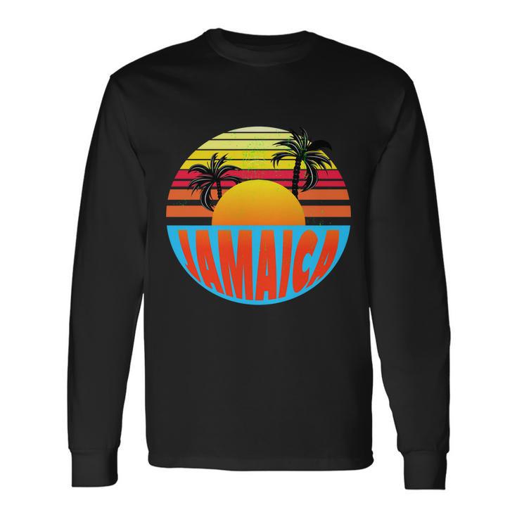 Jamaica Retro Circle Tshirt Long Sleeve T-Shirt