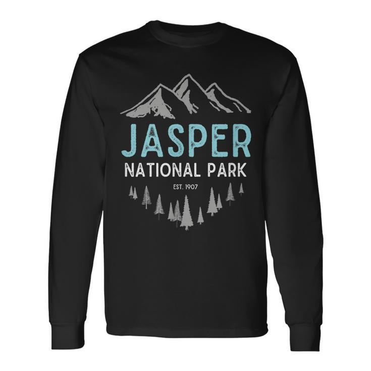 Jasper National Park Est 1907 Vintage Canadian Park Long Sleeve T-Shirt