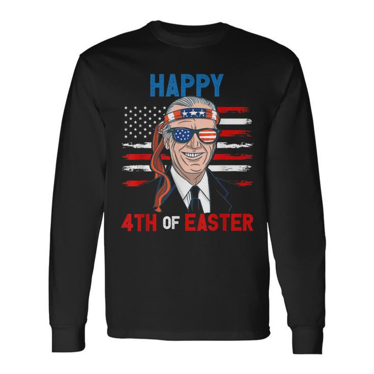 Joe Biden Happy 4Th Of Easter Confused 4Th Of July V3 Men Women Long Sleeve T-Shirt T-shirt Graphic Print