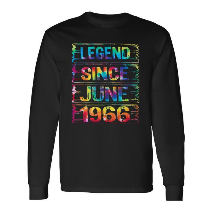 June 56 Years Old Since 1966 56Th Birthday Tie Dye Long Sleeve T-Shirt