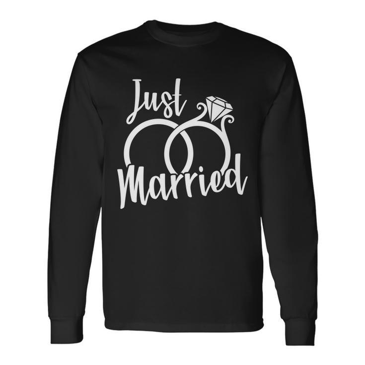 Just Married Ring Logo Long Sleeve T-Shirt