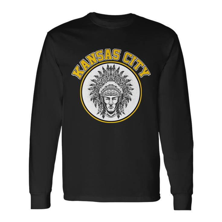 Kansas City Football Vintage Retro Kc Logo Tshirt Long Sleeve T-Shirt
