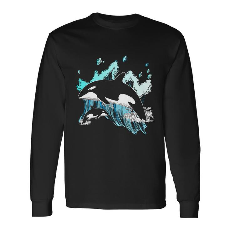 Killer Whale Ocean Lover Idea Men Boys Orca Great Long Sleeve T-Shirt