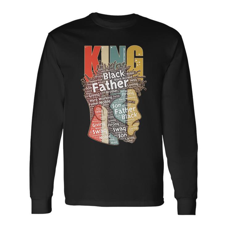 King African American Black Father Long Sleeve T-Shirt