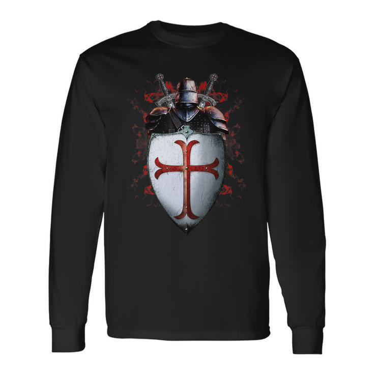 Knights Templar Shirt The Brave Knights The Warrior Of God Long Sleeve T-Shirt