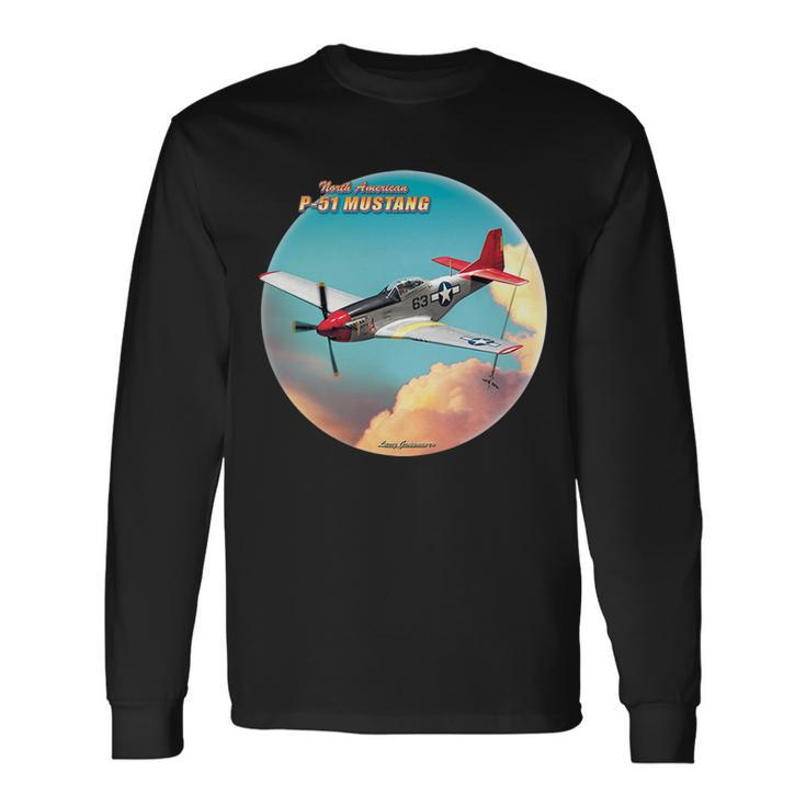 Larry Grossman P-51 Mustang Plane Tshirt Long Sleeve T-Shirt