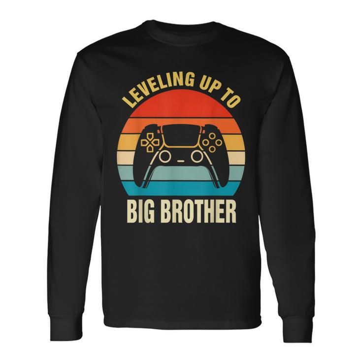 Leveling Up To Big Brother 2022 Gamer Boys Men Men Women Long Sleeve T-Shirt T-shirt Graphic Print