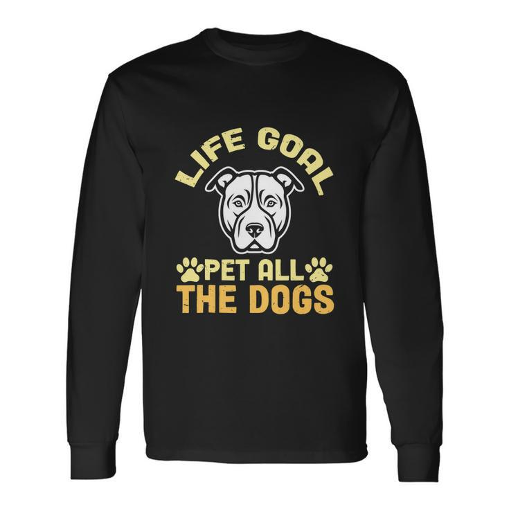 Life Goal Pet All The Dogs Nft Puppy Face Long Sleeve T-Shirt