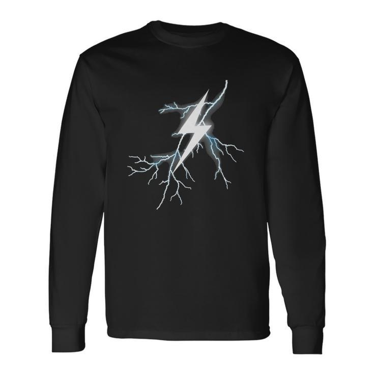 Lightning Thunder Bolt Strike Apparel Boys Girls Men Men Women Long Sleeve T-Shirt T-shirt Graphic Print