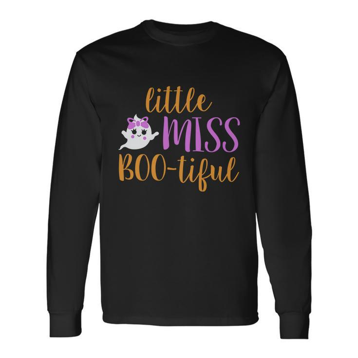 Little Miss Boo Tiful Halloween Quote Long Sleeve T-Shirt