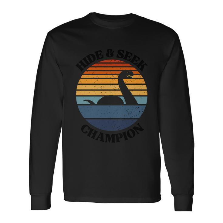 Loch Ness Monster Vintage Sunset Hide And Seek Champion Long Sleeve T-Shirt