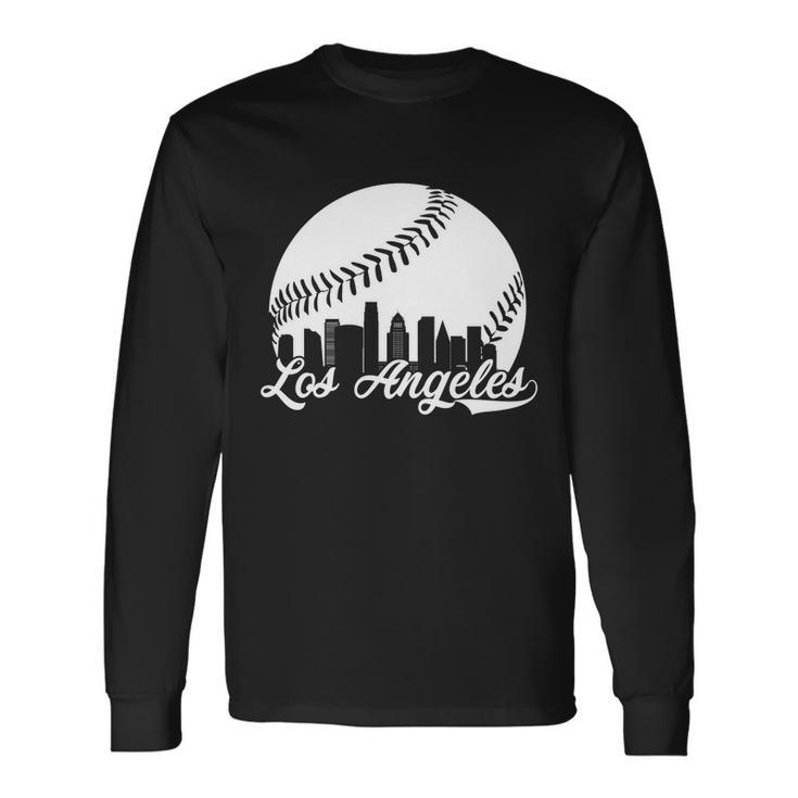 Los Angeles Baseball Vintage La Fan Gear Tshirt Long Sleeve T-Shirt