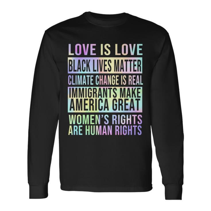 Love Is Love Black Lives Matter Tshirt Long Sleeve T-Shirt